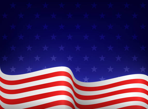 ilustrações de stock, clip art, desenhos animados e ícones de stars pattern on blue - star shape striped american flag american culture