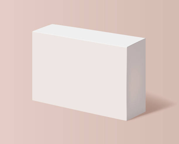 wide product package cardboard box container package mockup cardboard box mockup stock illustrations