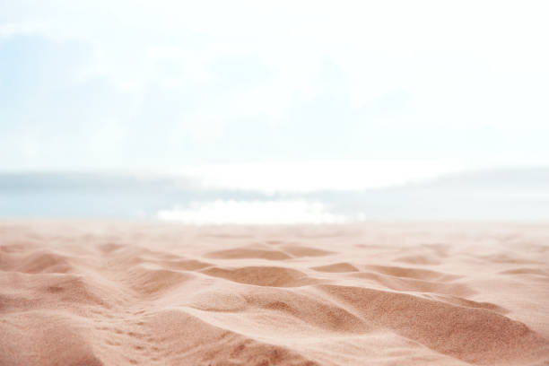istock Tropical summer sand beach and bokeh sun light on sea background, copy space. 1224505739