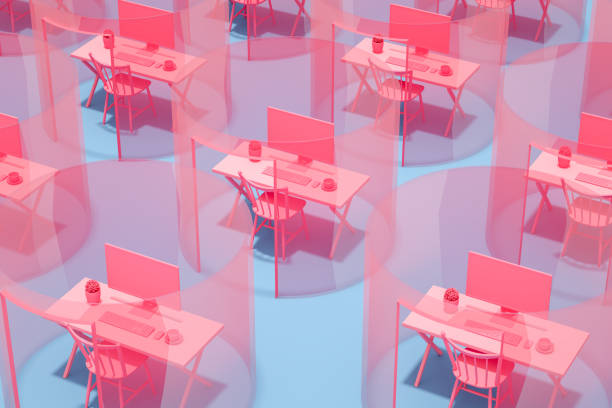 istock Workplace with Social Distance, Self Isolation Concept 1224526815