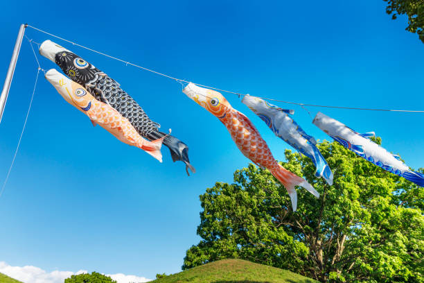 istock Carp streamer swimming in the sky 1224538185