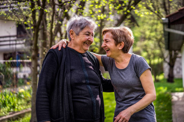 istock Very old woman bonding with her daughter 1224551605