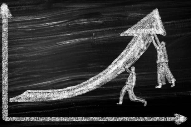 istock Team force changing direction of financial arrow 1224552768