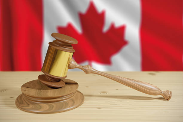 裁判官の与えとカナダの法的問題 - canadian flag flag trial justice ストックフォトと画像