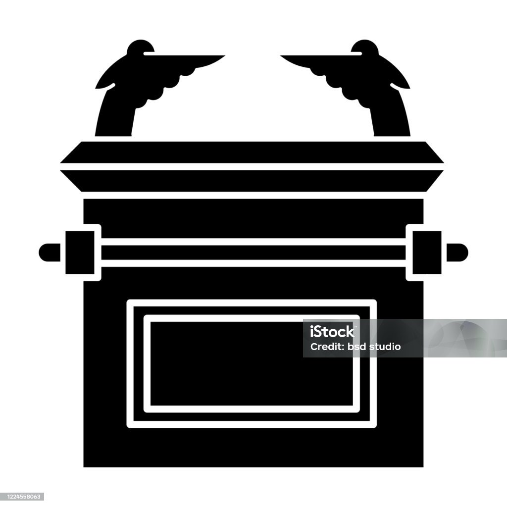 Tabut Ikon Glyph Perjanjian Kisah Alkitab Tabut Emas Allah Dan
