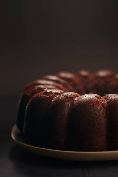 Homemade chocolate cake stock photo