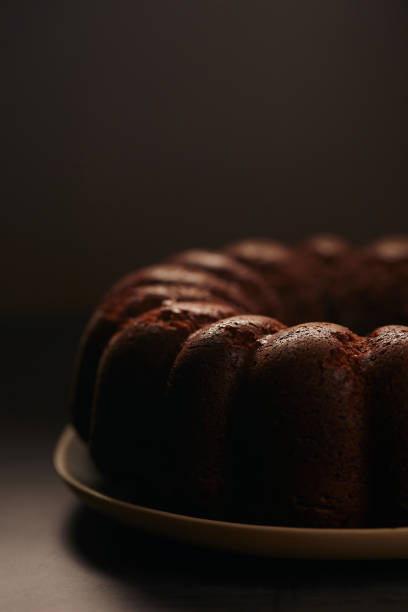 Homemade chocolate cake stock photo