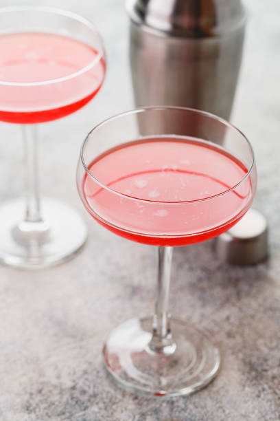 istock Pink Raspberry Cocktail in drink glass 1224566604