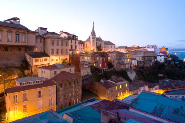 istock Traditonal houses at Cerro Concepcion in Valparaiso 1224567969