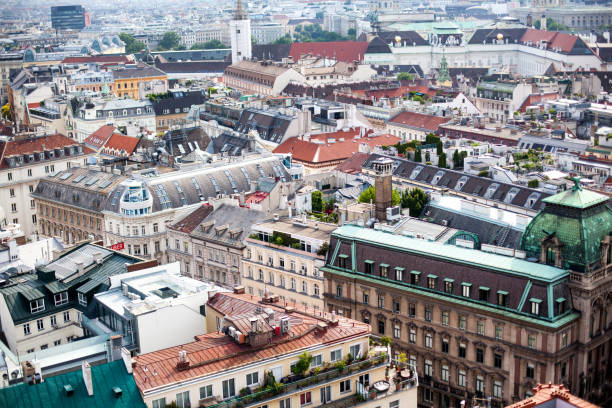 istock View of old town from St. Stephen's Cathedral, Vienna, Austria 1224568701