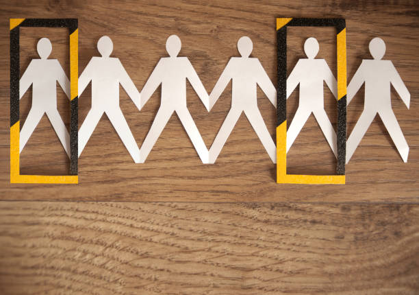 istock Human paper chain, virus, social distancing 1224577113