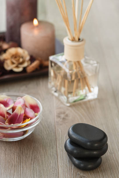 istock Everything is ready for a comforting aromatherapy and Lastone session in a wellness center 1224583215