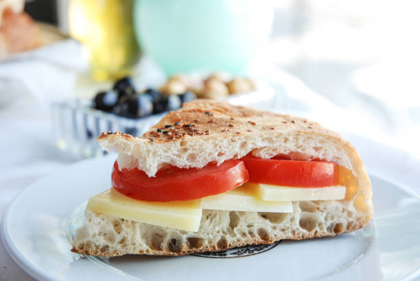 istock Slices of pita bread on a table 1224583344