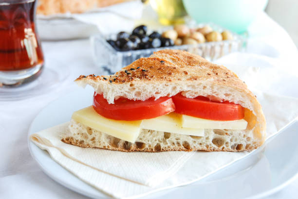 istock Slices of pita bread on a table 1224583759