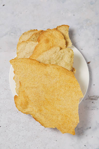 Sourdough Discard Crackers stock photo