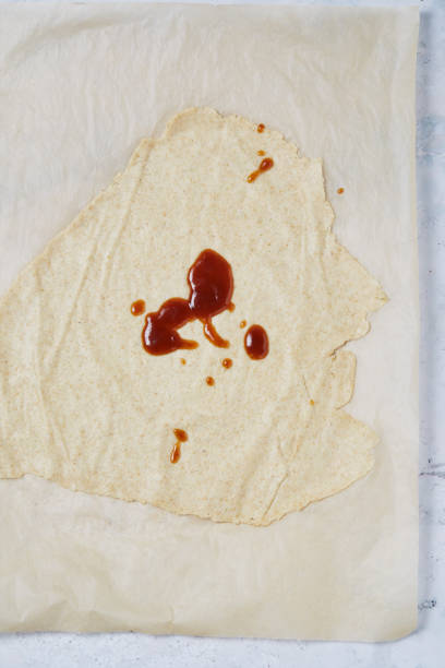 Sourdough Discard Crackers stock photo