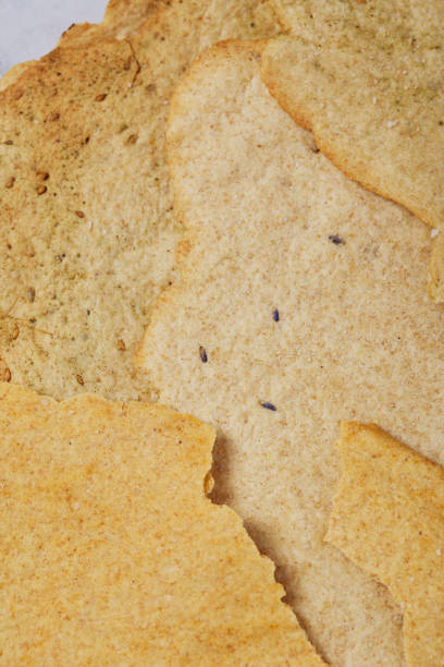 Sourdough Discard Crackers stock photo