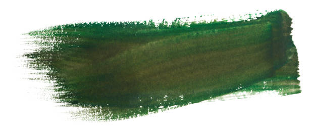 istock green spot of paint, brush strokes 1224592793