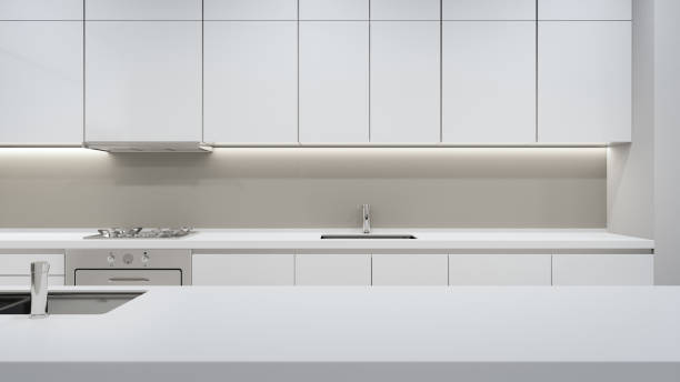 istock Cabinet of modern kitchen in luxury house. 1224599968