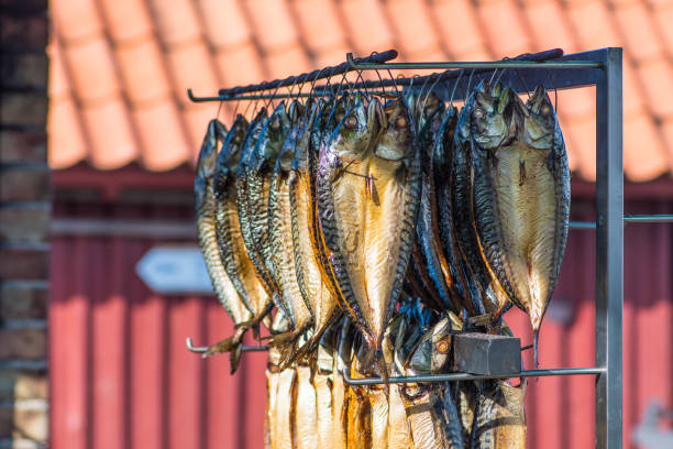 istock Dried smoked spiced mackerel 1224609847
