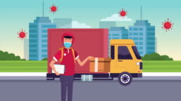 Delivery Service Courier In Truck Animation Stock Video - Download Video Clip Now - 4K Resolution, Adult, Animation - Moving Image - iStock Delivery Service Courier In Truck Animation Stock Video - Download Video Clip Now - 4K Resolution, Adult, Animation - Moving Image - iStock