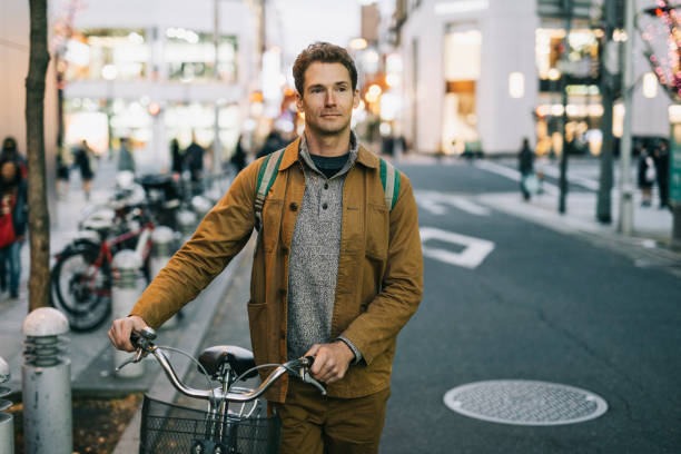 istock Man exploring the city with bicycle 1224621640