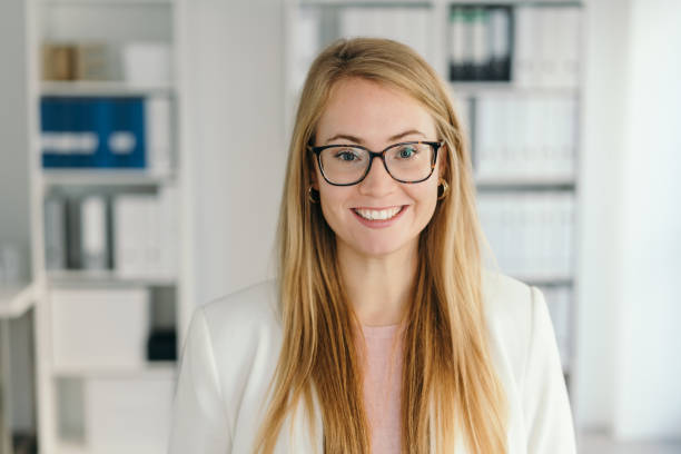 istock Smart young businesswoman wearing spectacles 1224622684