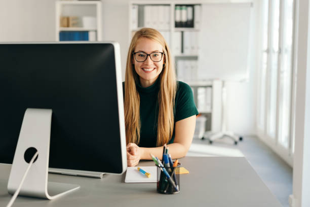 istock Friendly young secretary or personal assistant 1224623838