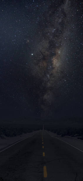 istock Milky Way over road in the desert 1224623962