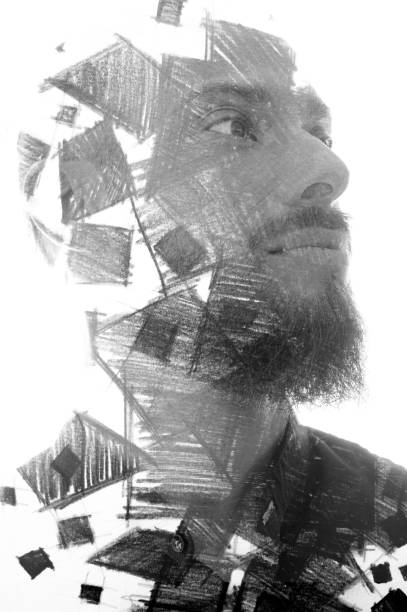 istock Paintography. A portrait combined with a painting 1224625367
