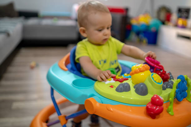 istock Baby in baby walker 1224627369