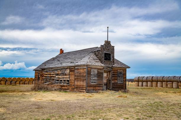 istock Old abandoned school building in western USA 1224637678