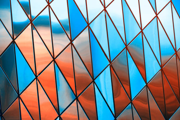 istock Metal wall of triangles 1224637835