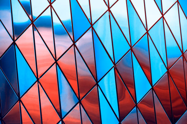 istock Metal wall of triangles 1224637893
