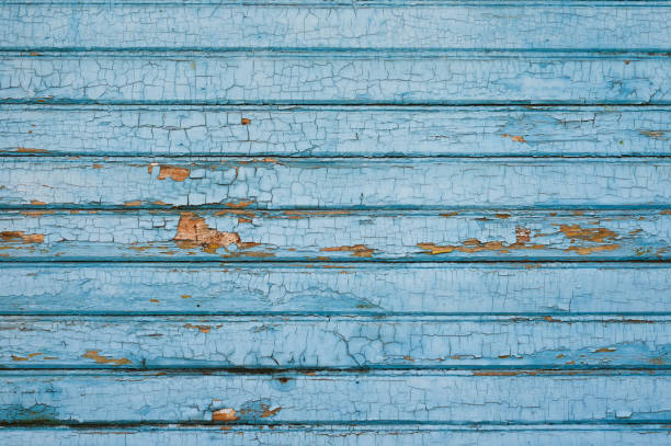 istock Background from old wooden boards painted in blue color 1224638080
