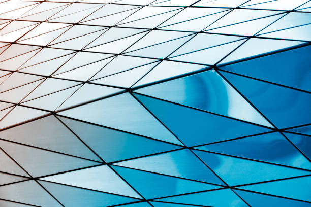 istock Metal wall of triangles 1224638981