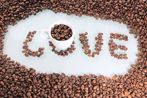 istock Coffee beans, love of coffee. 1224641046