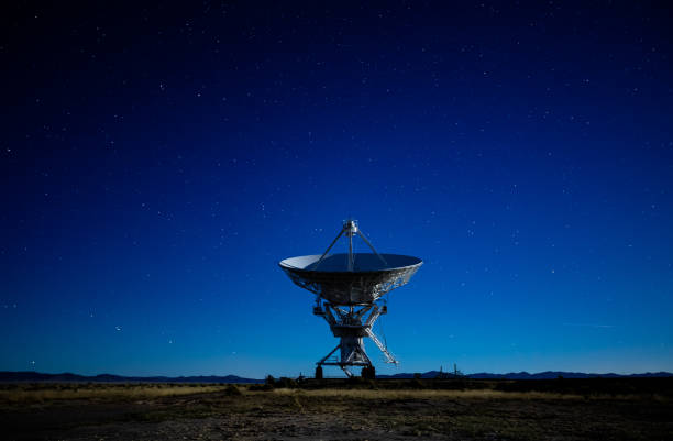 istock Radio Telescope at the Very Large Array Looking Up at Night Sky 1224641335
