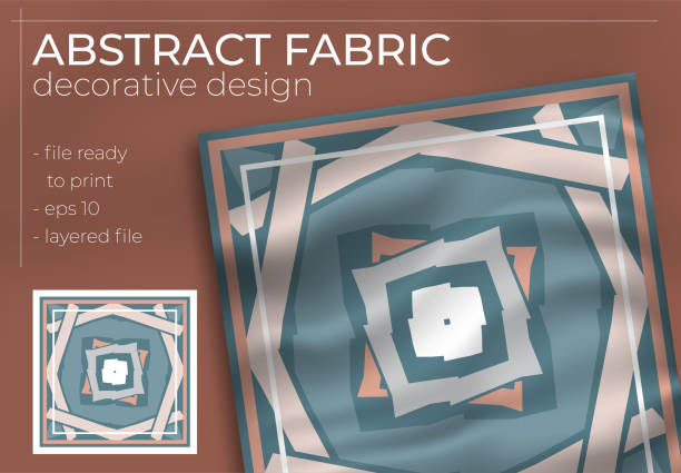 istock Abstract Fabric Decorative Design with Realistic Mock up for Printing Production. Hijab , Scarf , Pillow , etc. 1224642888