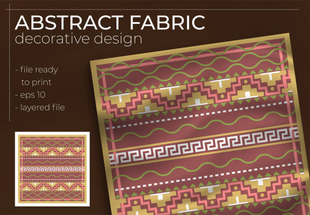 istock Abstract Fabric Decorative Design with Realistic Mock up for Printing Production. Hijab , Scarf , Pillow , etc. 1224642890