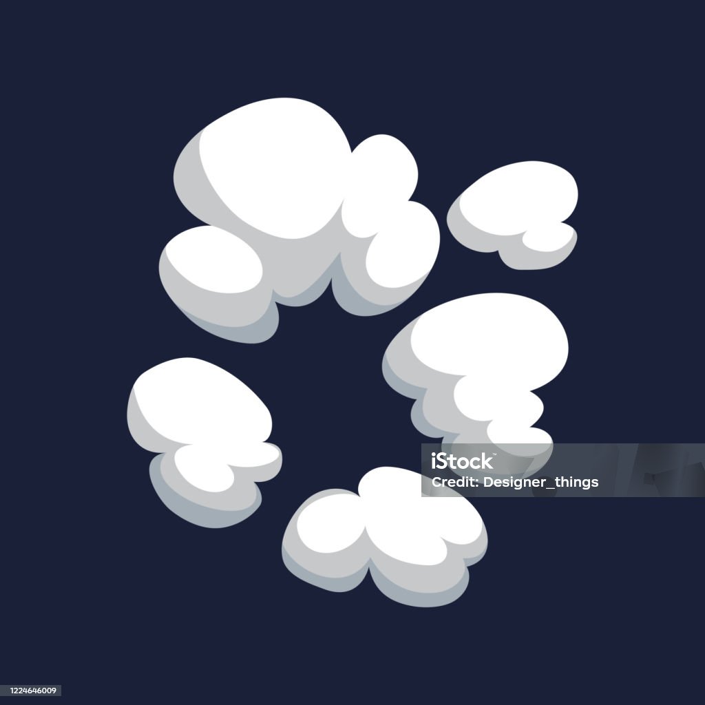 Mô Hình Hoạt Hình Của Đám Mây Khói Vụ Nổ Bom Truyện Tranh Vector ...