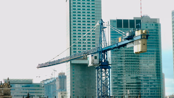 istock Construction site with cranes. Big city panorama with skyscrapers 1224648144