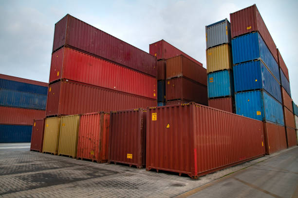 istock Colorful cargo containers at the dock 1224658183