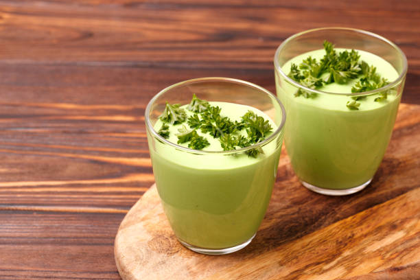 istock green smoothie with avocado, cucumber, celery and thyme 1224659330