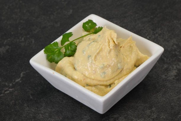 istock Hummus snack with olive oil 1224663272