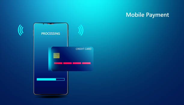 istock abstract mobile payment phone and credit card concept Online payment Via equipment And credit cards for shopping. 1224663523