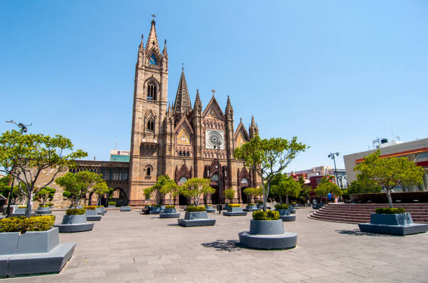 Guadalajara city center monuments during covid19