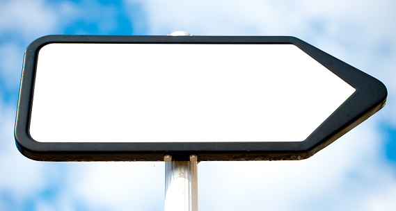 Blank Directional Pointer Sign Post Stock Photo - Download Image Now ...