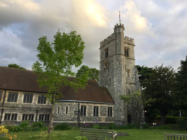 saint peter and saint paul church - english culture medieval church built structure imagens e fotografias de stock