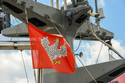 The pictures show the Polish war flags